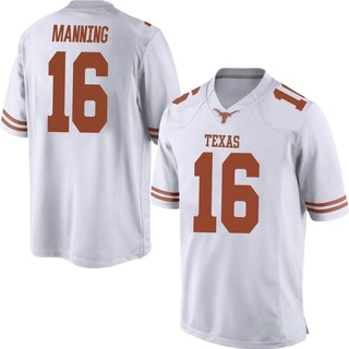 Colosseum Men's Texas Longhorns Arch Manning #16 Black Replica Football Jersey, XL