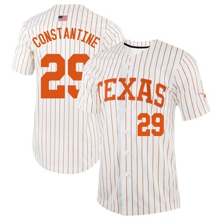 Zane Morehouse Replica White Youth Texas Longhorns Pinstripe Full