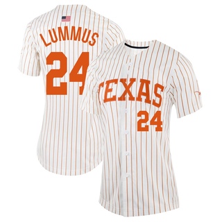 Zane Morehouse Replica White Youth Texas Longhorns Pinstripe Full