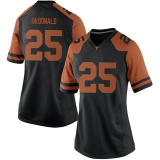 Jelani McDonald Game Black Women's Texas Longhorns Women Football Jersey