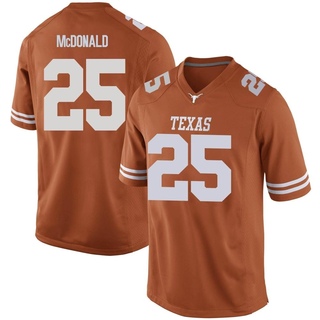 Jelani McDonald Game Orange Men's Texas Longhorns Mens Football Jersey