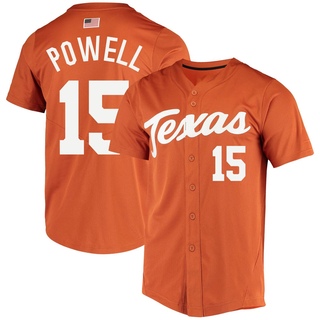 Peyton Powell Replica White Men's Texas Longhorns Pinstripe Full