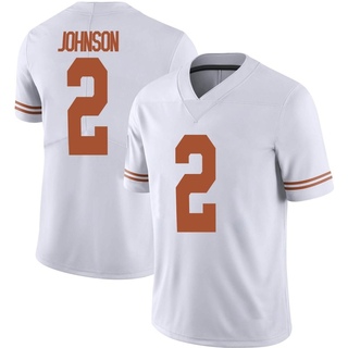 NCAA Football Jersey Texas Longhorns Roschon Johnson #2 College White