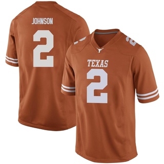 NCAA Football Jersey Texas Longhorns Roschon Johnson #2 College White