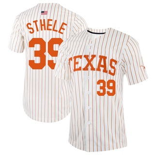 Men's Nike White Texas Longhorns Pinstripe Replica Full-Button Baseball  Jersey