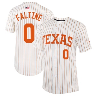 Tanner Witt Replica White Youth Texas Longhorns Pinstripe Full