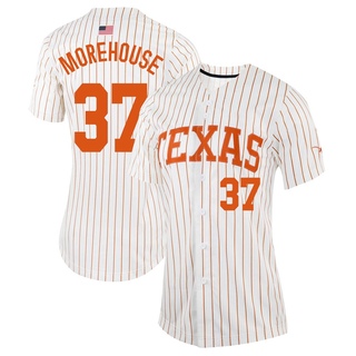 Zane Morehouse Replica White Youth Texas Longhorns Pinstripe Full